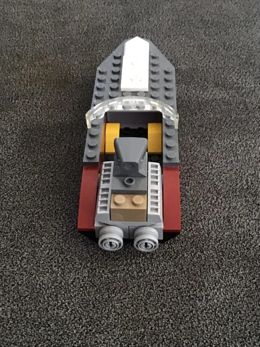 Red & Gray Toy Speedboat Building Set